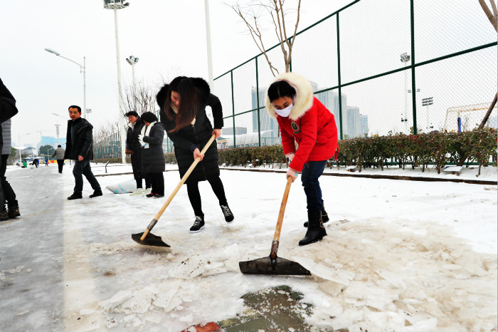 一場雪，體育中心美得不要不要的 但最美的風(fēng)景還是他們(圖9)